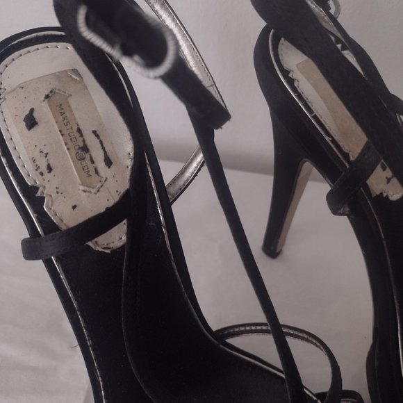 MAX STUDIO Black Satin heels - Picture 3 of 6